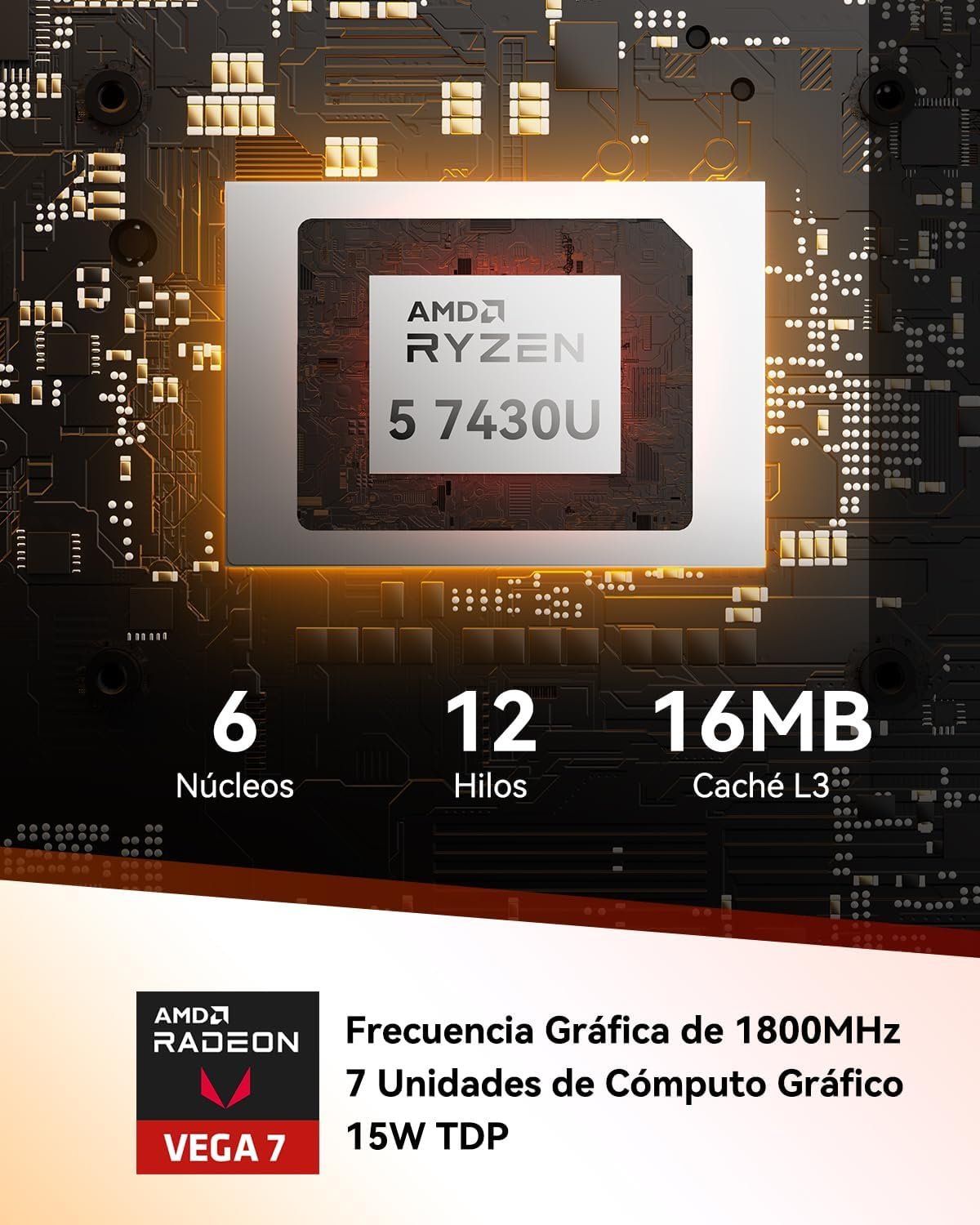 GEEKOM A5 2025 Edition Mini PC con AMD Ryzen 5 7430U, 16GB RAM y 512GB SSD, Windows 11 Pro - Image 3