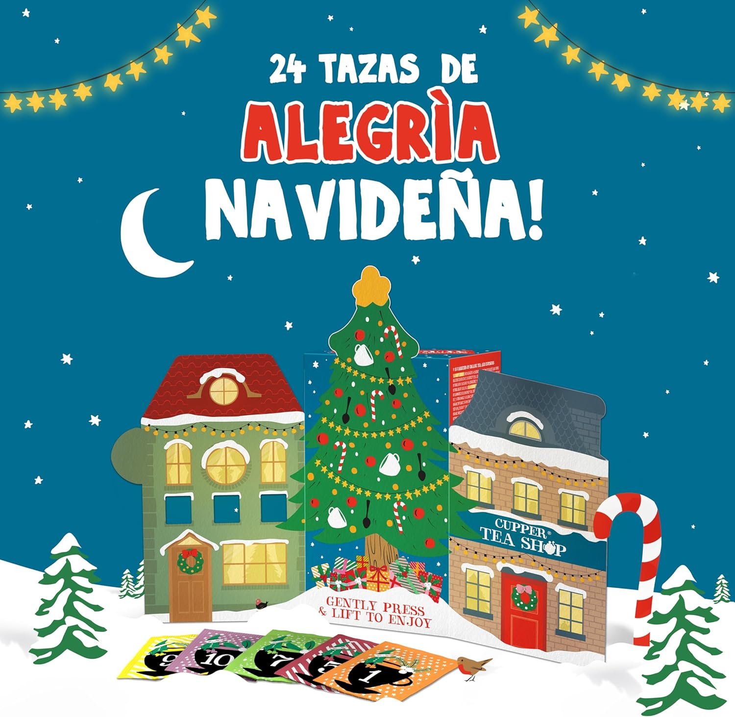 Cupper - Calendario de Adviento Ecológico - Estuche con 24 Bolsitas de Infusiones y Tés - Image 3